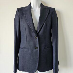 NWT MASSIMO DUTTI Black Wool Button Front Jacket Blazer 4